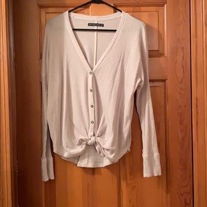 button-down twist tie abercrombie sweater